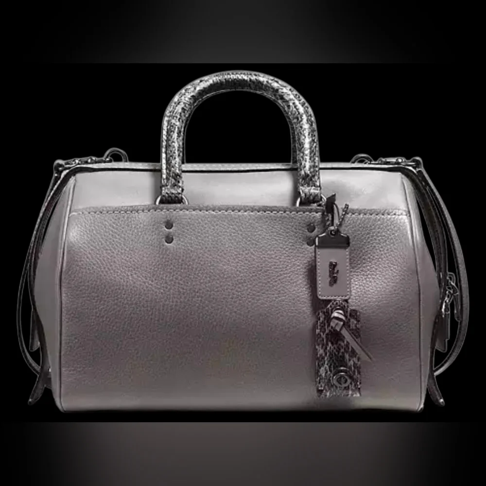 Coach 1941 Rogue Satchel With Colorblock Exotic Snakeskin Detail - Picture 1 of 9